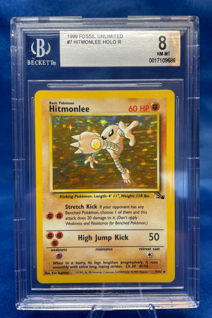 Hitmonlee 7/62: Fossil Holo