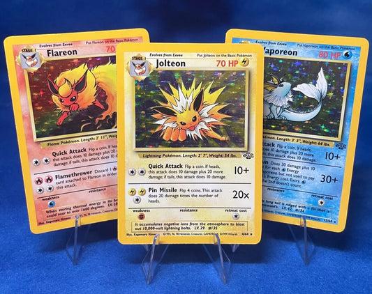 Jolteon, Flareon, Vaporeon: Jungle Holo